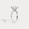 Liora Muse 1ct Oval Lab Diamond Engagement Ring with Marquise and Round Accent Diamonds