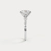 Liora Muse 1ct Oval Lab Diamond Engagement Ring with Marquise and Round Accent Diamonds