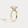 Liora Muse 1ct Oval Lab Diamond Engagement Ring with Marquise and Round Accent Diamonds