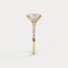 Liora Muse 1ct Oval Lab Diamond Engagement Ring with Marquise and Round Accent Diamonds