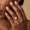 Liora Muse 1ct Oval Lab Diamond Scalloped Pavé Engagement Ring