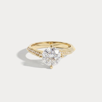 Liora Muse Round cut Lab Diamond Twisted Engagement Ring