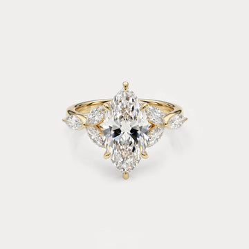 Liora Muse Marquise | Lab-Grown Diamond Engagement Ring with Petal Accents