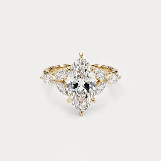 Liora Muse Marquise | Lab-Grown Diamond Engagement Ring with Petal Accents