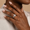 Liora Muse 1ct Marquise Lab Diamond Engagement Ring with Floral Diamond Cluster Accents