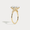 Liora Muse 1ct Marquise Lab Diamond Engagement Ring with Floral Diamond Cluster Accents