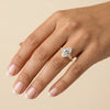 Liora Muse 1ct Marquise Lab Diamond Engagement Ring with Floral Diamond Cluster Accents