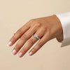 Liora Muse 1 CT Marquise-Shaped Lab Grown Diamond Curved Ring in Sterling Silver