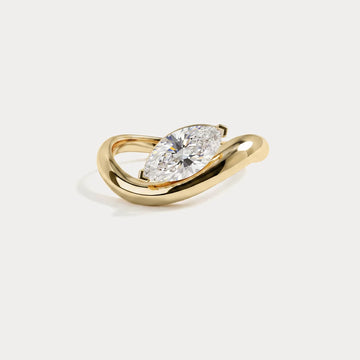 Liora Muse Marquise-Shaped Lab Grown Diamond Curved Ring