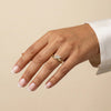 Liora Muse 1 CT Marquise-Shaped Lab Grown Diamond Curved Ring in Sterling Silver