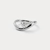 Liora Muse 0.75 CT Prong Pear Lab Grown Diamond Wave Ring in Sterling Silver