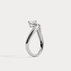 Liora Muse 0.75 CT Prong Pear Lab Grown Diamond Wave Ring in Sterling Silver