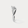 Liora Muse 0.75 CT Prong Pear Lab Grown Diamond Wave Ring in Sterling Silver