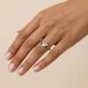 Liora Muse 0.75 CT Prong Pear Lab Grown Diamond Wave Ring in Sterling Silver