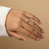 Liora Muse 0.75 CT Prong Pear Lab Grown Diamond Wave Ring in Sterling Silver
