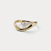 Liora Muse 0.75 CT Prong Pear Lab Grown Diamond Wave Ring in Sterling Silver
