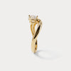 Liora Muse 0.75 CT Prong Pear Lab Grown Diamond Wave Ring in Sterling Silver