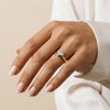 Liora Muse 0.75 CT Prong Pear Lab Grown Diamond Wave Ring in Sterling Silver