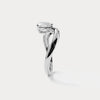 Liora Muse Heart Lab Diamond Infinity Twist Solitaire Engagement Ring