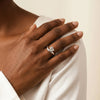 Liora Muse Heart Lab Diamond Infinity Twist Solitaire Engagement Ring