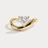 Liora Muse Heart Lab Diamond Infinity Twist Solitaire Engagement Ring