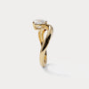 Liora Muse Heart Lab Diamond Infinity Twist Solitaire Engagement Ring