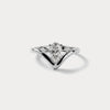 Liora Muse Pear-Cut 1CT Lab-Grown Diamond Chevron Solitaire Engagement Ring in Silver