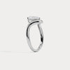 Liora Muse Pear-Cut 1CT Lab-Grown Diamond Chevron Solitaire Engagement Ring in Silver
