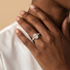 Liora Muse Oval Lab Diamond Floral Vine Accent Pavé Engagement Ring in 9K Solid Gold
