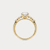 Liora Muse Oval Lab Diamond Floral Vine Accent Pavé Engagement Ring in 9K Solid Gold