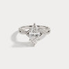 Liora Muse 1ct Marquise Lab Diamond Twisted Split Shank Pavé Engagement Ring