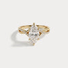 Liora Muse 1ct Marquise Lab Diamond Twisted Split Shank Pavé Engagement Ring