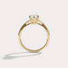 Liora Muse 1ct Marquise Lab Diamond Twisted Split Shank Pavé Engagement Ring
