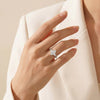 Liora Muse Marquise 2CT Lab-Grown Diamond Twisted Engagement Ring with Side Accents