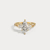 Liora Muse Marquise 2CT Lab-Grown Diamond Twisted Engagement Ring with Side Accents