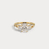 Liora Muse Oval 2CT Lab-Grown Diamond Twisted Engagement Ring with Side Accents