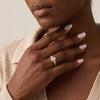 Liora Muse Oval 2CT Lab-Grown Diamond Twisted Engagement Ring with Side Accents