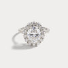 Liora Muse 1ct Oval Lab Diamond Scalloped Halo Pavé Engagement Ring