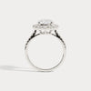 Liora Muse 1ct Oval Lab Diamond Scalloped Halo Pavé Engagement Ring