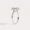 Liora Muse 1ct Oval Lab Diamond Scalloped Halo Pavé Engagement Ring