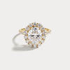 Liora Muse 1ct Oval Lab Diamond Scalloped Halo Pavé Engagement Ring