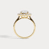 Liora Muse 1ct Oval Lab Diamond Scalloped Halo Pavé Engagement Ring