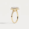 Liora Muse 1ct Oval Lab Diamond Scalloped Halo Pavé Engagement Ring