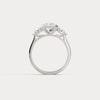 Liora Muse Radiant Bezel Set | Lab Diamond Three-Stone Engagement Ring with Pear Side Stones