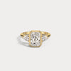 Liora Muse Radiant Bezel Set | Lab Diamond Three-Stone Engagement Ring with Pear Side Stones