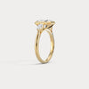 Liora Muse Radiant Bezel Set | Lab Diamond Three-Stone Engagement Ring with Pear Side Stones