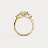 Liora Muse Radiant Bezel Set | Lab Diamond Three-Stone Engagement Ring with Pear Side Stones