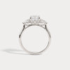 Liora Muse 1ct Radiant Lab-Grown Diamond Engagement Ring with Leaf-Inspired Pear Accents