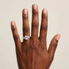 Liora Muse 1ct Radiant Lab-Grown Diamond Engagement Ring with Leaf-Inspired Pear Accents