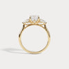 Liora Muse 1ct Radiant Lab-Grown Diamond Engagement Ring with Leaf-Inspired Pear Accents